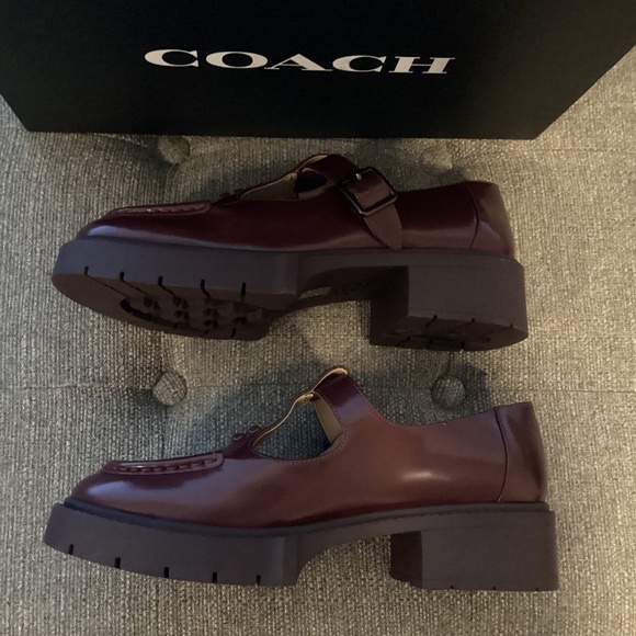 COACH Women's Liv Leather Mary Jane Flats, size 8.5 - Picture 5 of 13